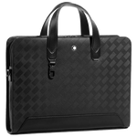 Montblanc's Black Extreme 3.0 Slim Document Case features stiched leather handles.