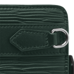 green textured leather mont