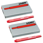 The LAMY red pack of five ink cartridges.
