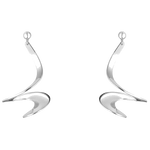 These are the Georg Jensen Sterling Silver Möbius Spiral Earrings.