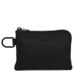 tumi black packable rain cover packed away