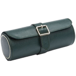 wolf 1834 green british racing triple watch roll with capsule side