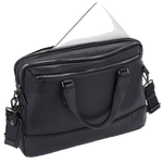 tumi sycamore harrison black iron slim briefcase open