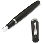 montegrappa jet black elmo 02 fountain pen above