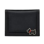 Radley's Heritage Lane Black Leather Travelcard Holder has 3 card slots and a clear slot for your ID or travelcard.