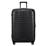 Saamsonite's Proxis Matt Graphite Spinner Suitcase, 75 cm has a smooth matte exterior in dark grey with black trims to complement the neutral colour.