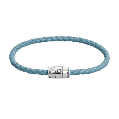 montblanc steel 3 rings smoky blue bracelet