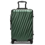 This 19 Degree Aluminium Forest Green International Carry-On by TUMI is made with aluminium.