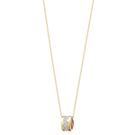 0.19 CT Yellow, White & Rose Gold Fusion Necklace designed by Georg Jensen.