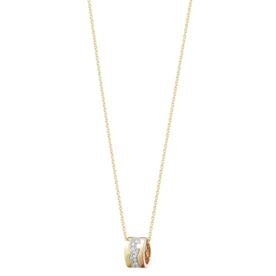 georg jensen fusion 0 19 ct diamond pave pendant