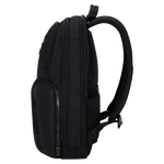 Samsonite's Urban-Eye Black Backpack 15.6", 2 Pockets is made out of nylon with recycled PET and leather trims.