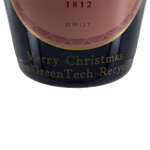 laurent perrier rose greentech christmas bottle engraving logo roman outline font db0c9778bfd0469bf121db565c9c3b61