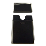 This Georg Jensen card holder comes with the brand name on the front.