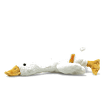 Steiff's Gilda the Goose comes with a small beanbag stuffing so it can lay down flat or stand up.