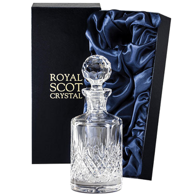 royal scot crystal round single malt edinburgh spirit decanter packaging