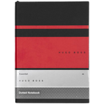 This Hugo Boss A5 Red Essential Gear Matrix Dotted Notebook has been crafted out of vegan leather.