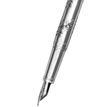 This Yard-O-Led Mayflower Sterling Silver Fountain Pen is fitted with a medium-sized nib.