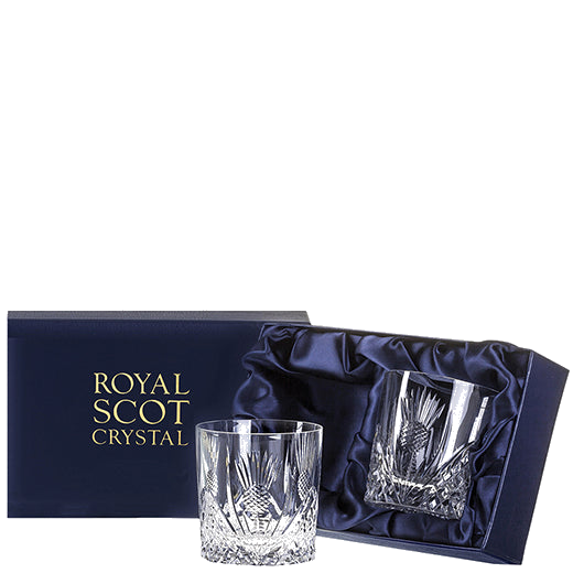 royal scot crystal large scottish thistle tumblers packaging