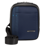 Samsonite's Spectrolite 3.0 Deep Blue Small Crossbody Bag with black panels and gunmetal trims.