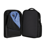 This Samsonite Pro-DLX 6 Expandable Black Backpack 17.3" contains multiple pockets and storage compartments.