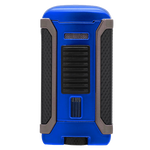This is the Apex Matte Metallic Blue Jet Flame Lighter designed by Colibri.