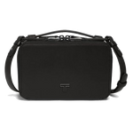 This TUMI Voyageur Myla Cross Body Bag in Black has gunmetal trims on the zips and black leather.