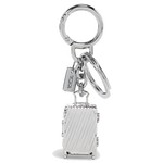 TUMI's 19 Degree Silver Luggage Charm Key Fob has a split ring and carabiner to keep your keys safe.