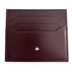 This Montblanc 6CC card holder comes with the star logo on the front and made in a burgundy leather material.