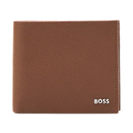 This BOSS Highway Brown Grained Leather 8CC Wallet has 8 card slots inside with 2 slip pockets and a banknote compartment.