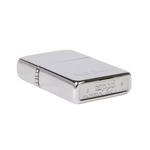 The Paul Smith brand name is engraved on the front of the Chrome Zippo Lighter with Engraved Logo.