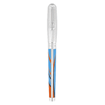 blue orange rollerball pen