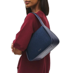 6 radley westwell lane indigo evenfall blue small ziptop grab bag 111404
