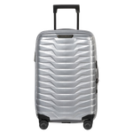 Samsonite's Proxis Spinner Expandable Carry On, Silver 55 cm is great for short getaways or a weekend trip.