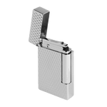 S.T. Dupont's Initial Diamond Head Palladium Lighter has a white gold palladium finish.