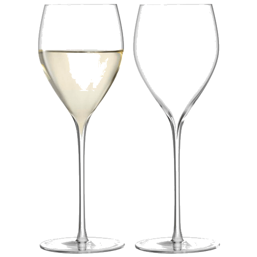 savoy white wine glasses x2