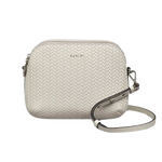 Radley's Dukes Place Chalk Weave Cross Body Bag is made out of cowhide leather with a weave pattern on the front.