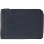 This BOSS Flat Navy Folio with Embossed Logo features a wrist strap.