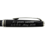 Montblanc pen engraving for long term service awards.