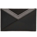 This WOLF Black Howard 7CC Card Holder features a pebble textured finish.