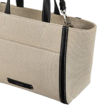 4 radley oak street canvas natural medium ziptop grab bag 111400