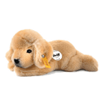 This Lumpi the Golden Retriever Puppy by Steiff has been made with faux fur in polyacrylic and cotton.