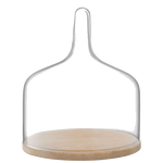 LSA International's Signature Cloche Large Dome with Oak Base.