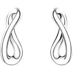 These are the Georg Jensen Small Sterling Silver Infinity Earrings.