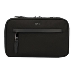 This BOSS Highway Wash Bag Black with Two-way Zip has a front zip pocket and two zipped compartments inside the main compartment.