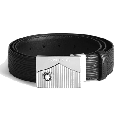 mb199106 montblan black leather belt