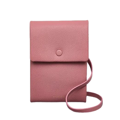 1 mallow street sienna pink leather phone cross body bag 110787