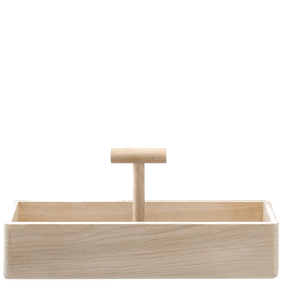 lsa dine oak bread basket empty