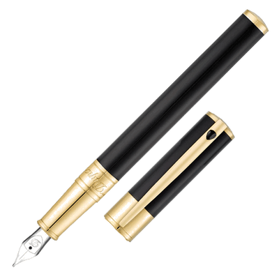 black and gold fountain pen
