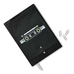 This Montblanc Black Fine Stationery #146 Notebook with Cassette Pocket has been crafted out of textured leather.