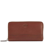 purdey tan leather continental purse